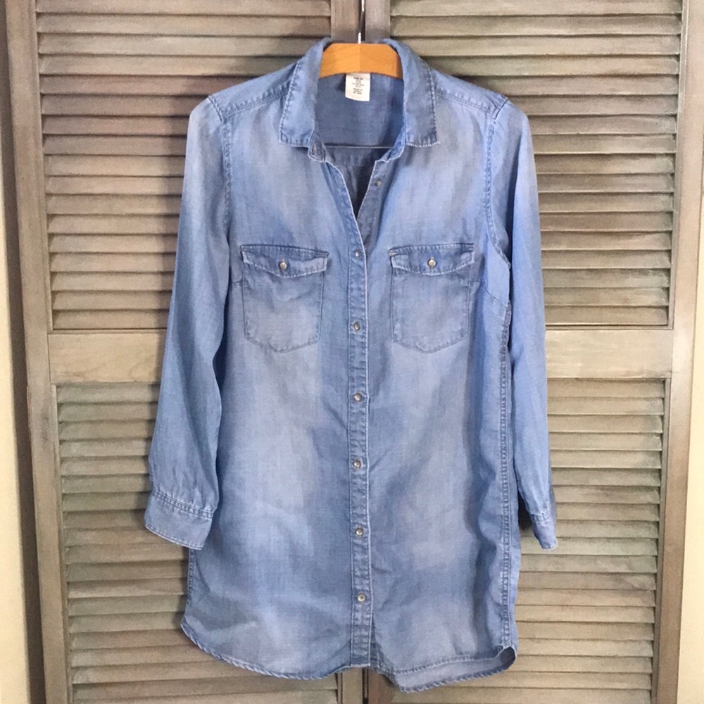 H&M &Denim Button Down Tunic